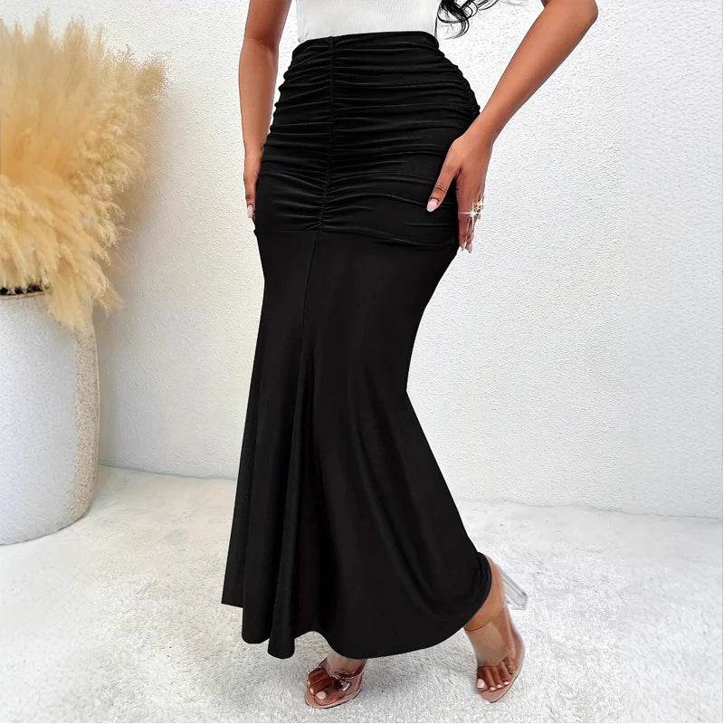Elegant Vintage Mermaid Skirt for Women - Spring Autumn Office Style - Buy Center US