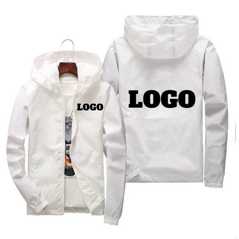 Custom Brand Waterproof Men’s Jacket - Casual Windbreaker in Big Sizes - Buy Center US