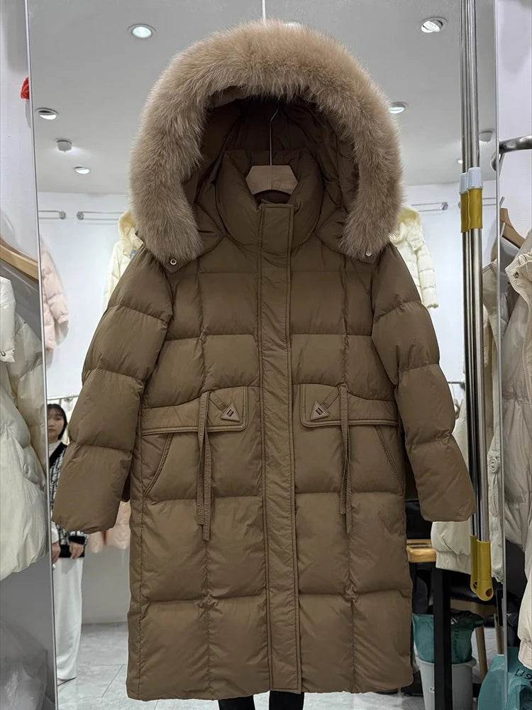 LAJWMPLXLSCN Women's Hooded Down Jacket - Thick & Knee Length - Buy Center US