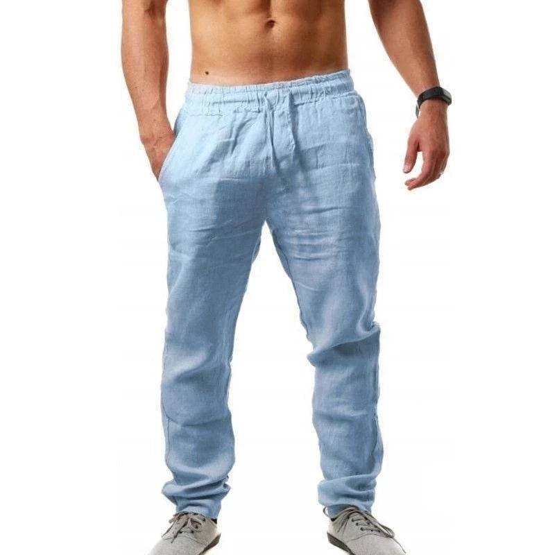 King Billion Men's Cotton Linen Trousers - Breathable Casual Fit S-3XL - Buy Center US