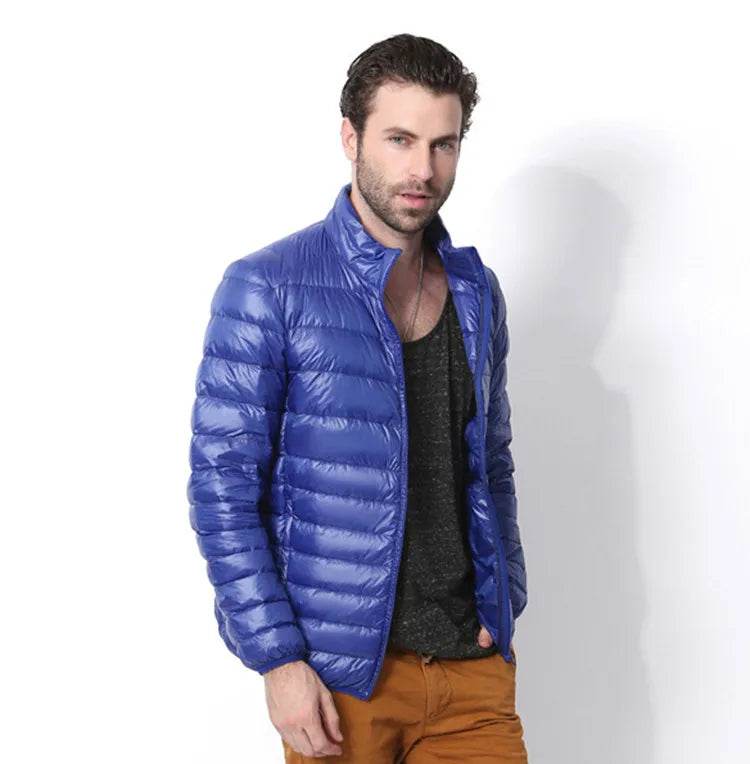 Left ROM Men's Ultralight Down Coat - Casual Jacket with Pockets - Buy Center US