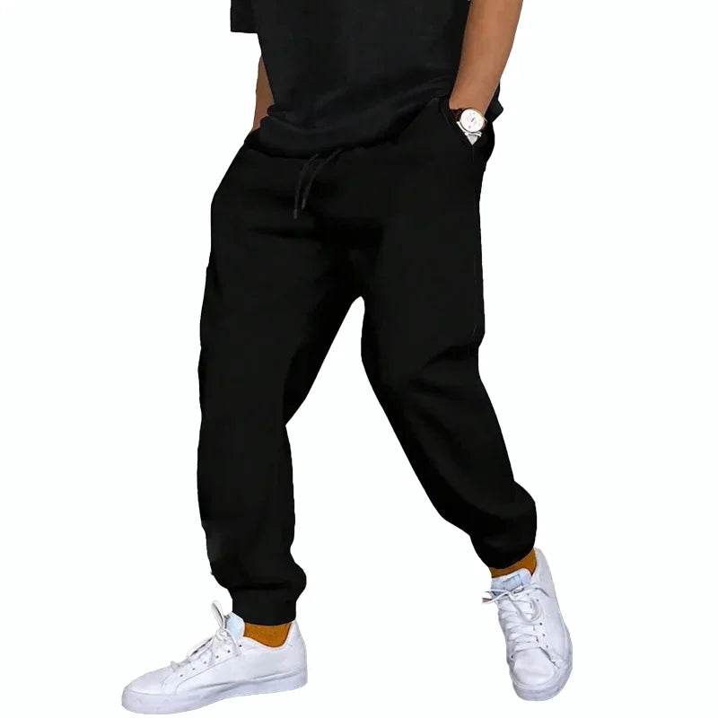Men’s Casual Fleece Sports Pants - Loose Fit Jogging Trousers for Spring - Buy Center US
