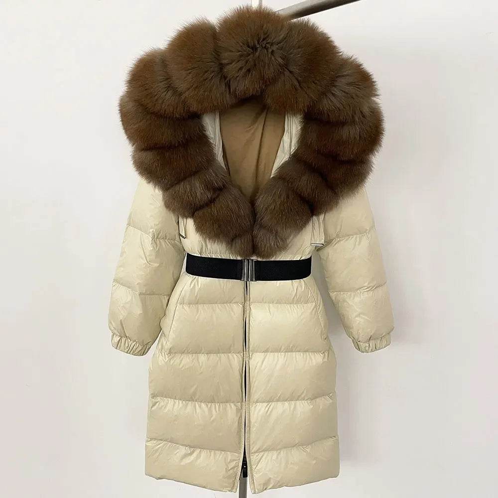 Women's Thick Warm Winter Jacket - 90% Duck Down & Fox Fur Collar - Buy Center US