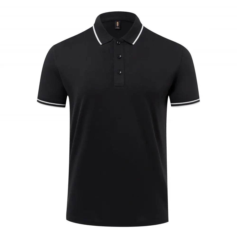Classic Striped Polo T-Shirt for Men - Short Sleeve, Casual & Breathable - Buy Center US