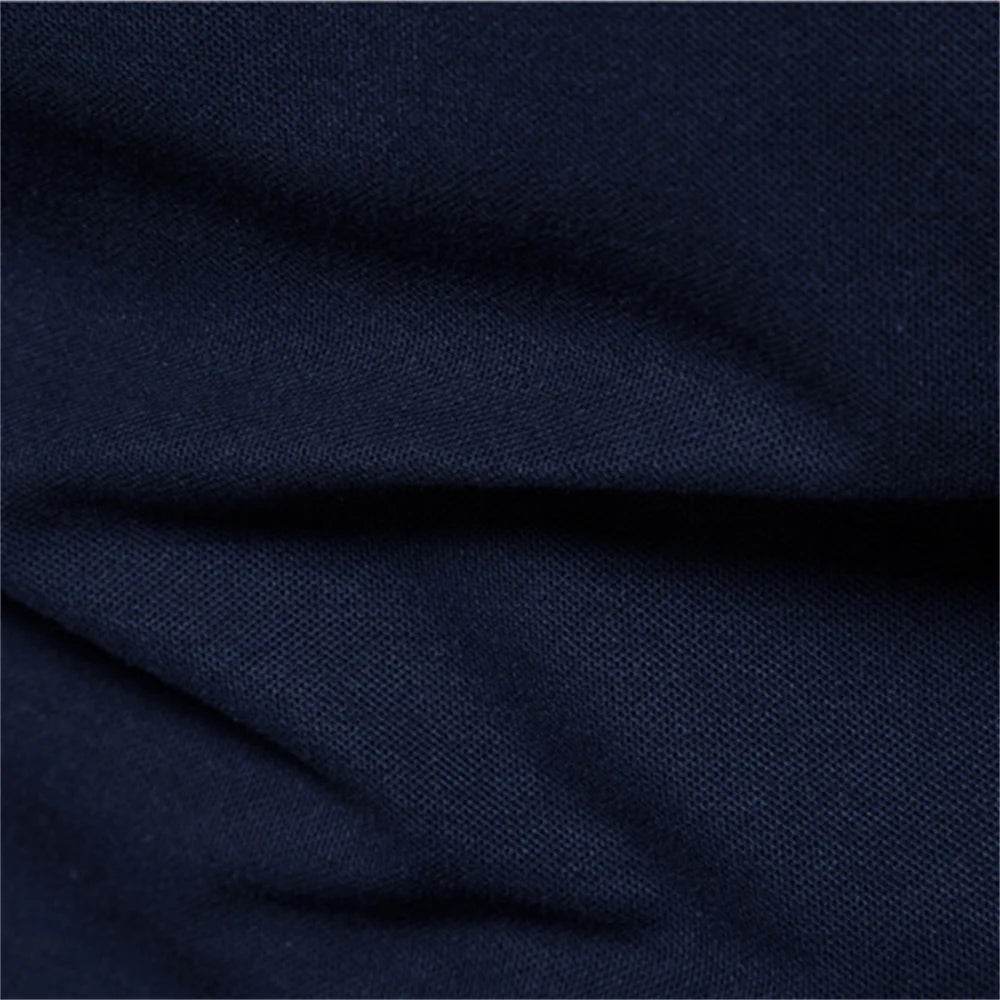AIOPESON Men's Cotton Polo Shirt - Solid Color with Zipper Detail - Buy Center US