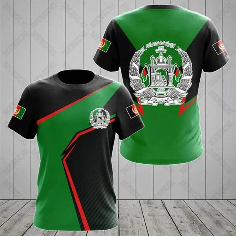 2025 Afghanistan Flag T-shirt - Men's Casual 3D Round Neck Design - Buy Center US