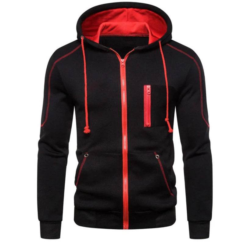 Stylish Zipper Hooded Tracksuit for Men - Casual Fitness Jogging Set - Buy Center US