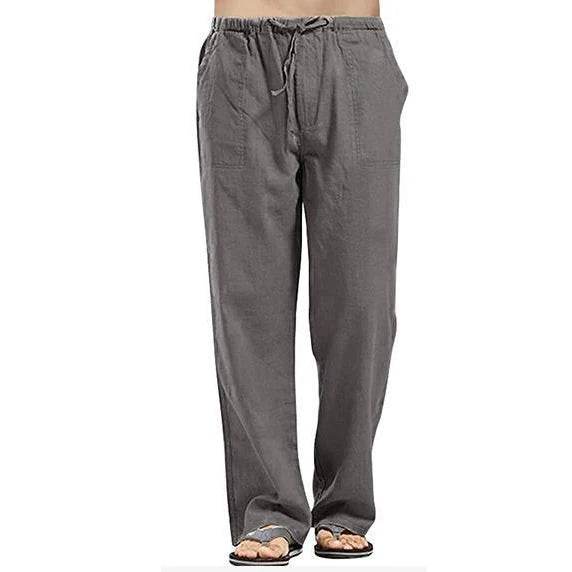 2025 Men's Cotton Linen Pants - Casual Breathable Summer Trousers - Buy Center US