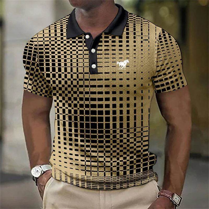 Trendy Men's Summer Short Sleeve Casual Polo Shirt - Breathable & Stylish - Buy Center US