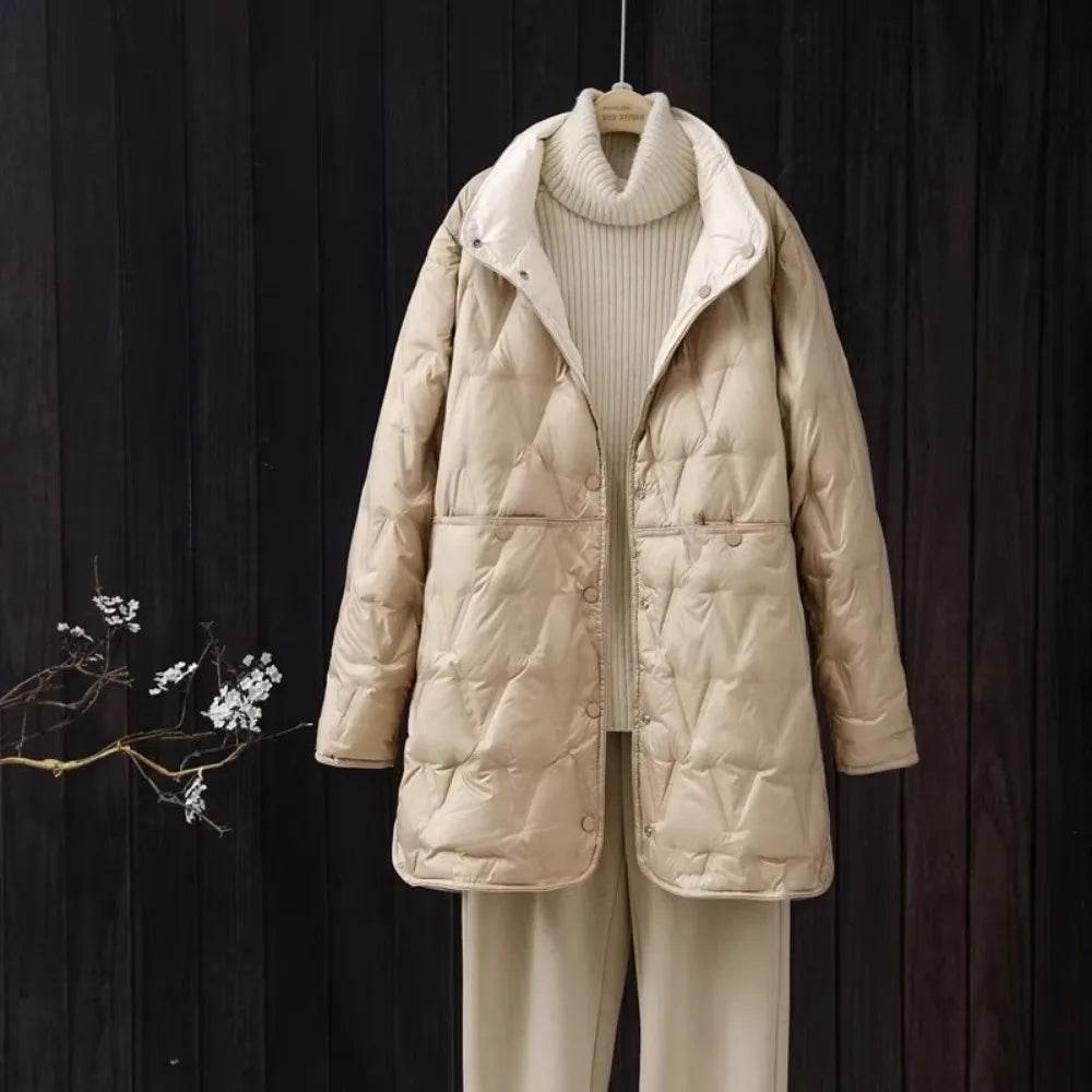 2024 Autumn Winter Women’s Ultralight White Duck Down Jacket - Buy Center US