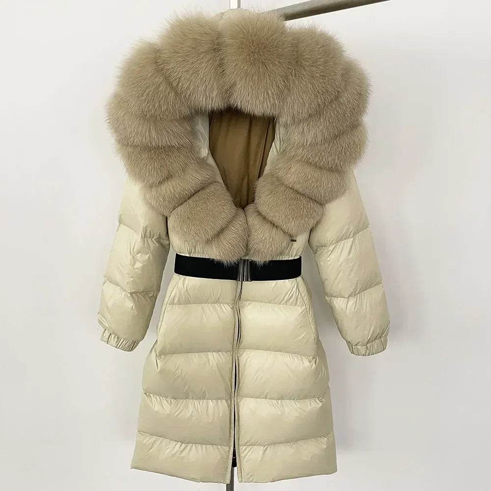 Women's Thick Warm Winter Jacket - 90% Duck Down & Fox Fur Collar - Buy Center US