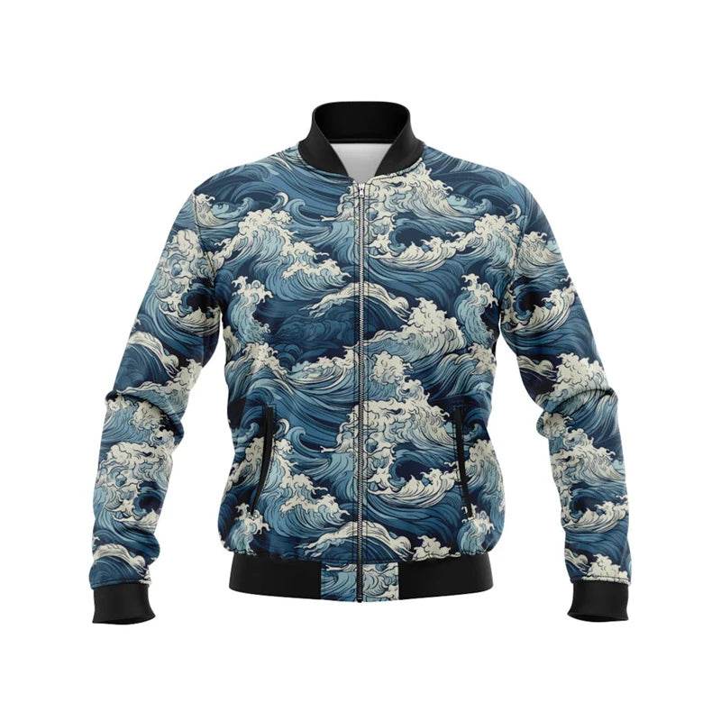 Japanese Style Graphic Bomber Jacket for Men - Casual Streetwear Autumn - Buy Center US