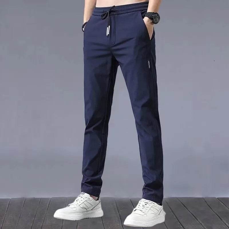 Men's Ice Silk Cargo Pants - Lightweight Summer Sweatpants for Casual Style - Buy Center US
