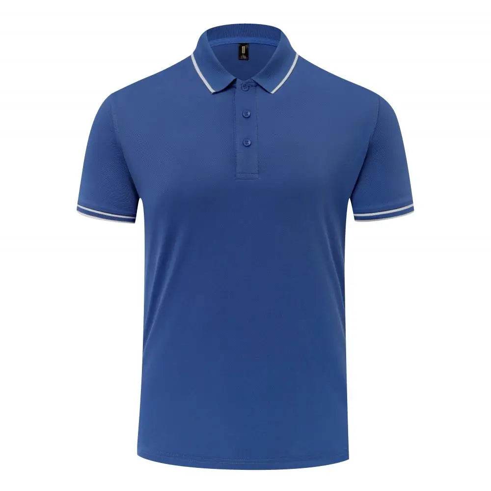 Classic Striped Polo T-Shirt for Men - Short Sleeve, Casual & Breathable - Buy Center US