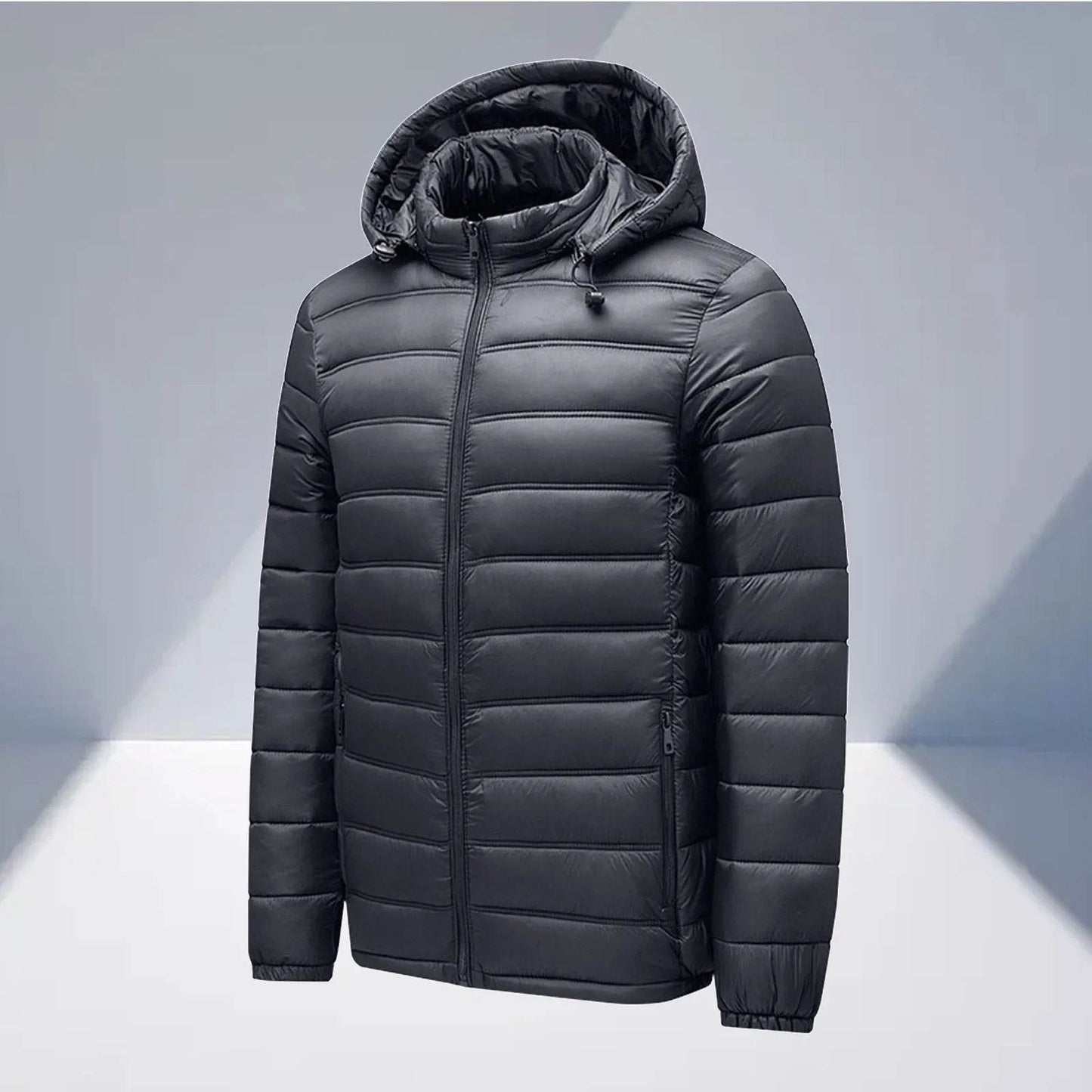Men's Thick Cotton Padded Jacket with Hood - Detachable Zipper for Winter - Buy Center US