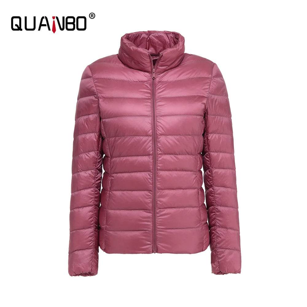 Ultralight Women’s Slim Fit Puffer Jacket - 15 Colors, Windproof Design - Buy Center US