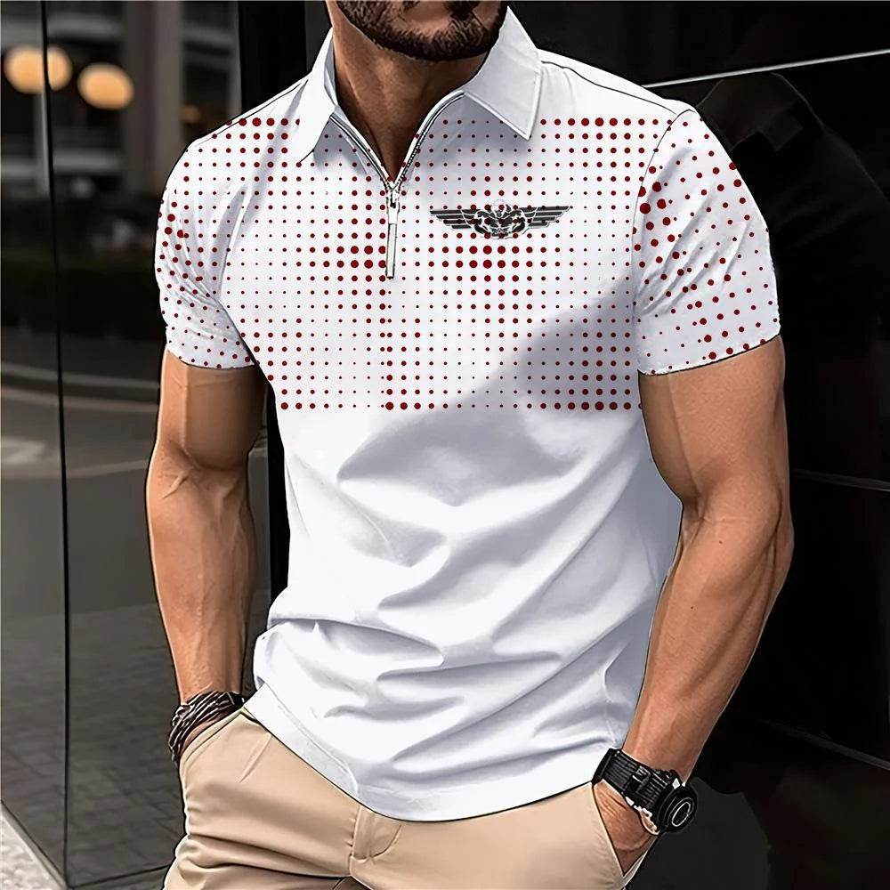 Men's Summer Casual Polo Shirt - Breathable Short-Sleeve Sport Top - Buy Center US