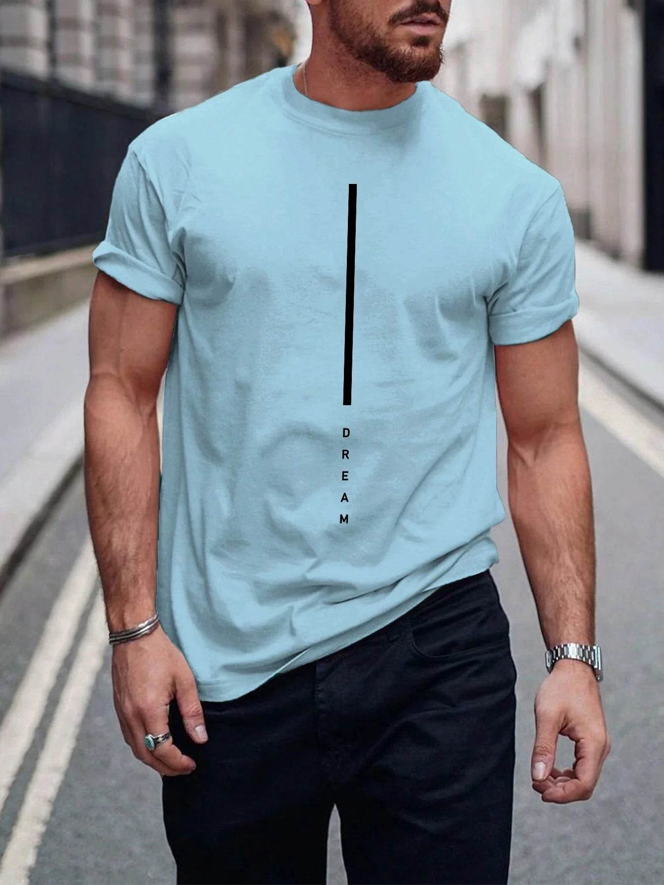 GUILAN Men's 100% Cotton Slim Fit T-Shirt - Breathable Round Neck Style - Buy Center US