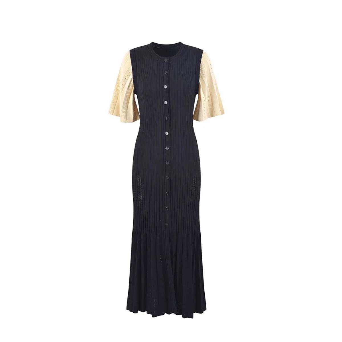 Elegant Summer Knitted Mermaid Dress - Cotton Blend A-Line Fashion - Buy Center US