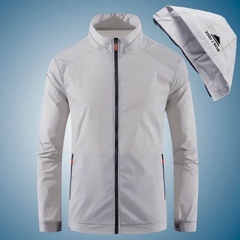 Men's Hiking Skin Jacket - Waterproof Outdoor Coat for Rain & Sun Protection - Buy Center US
