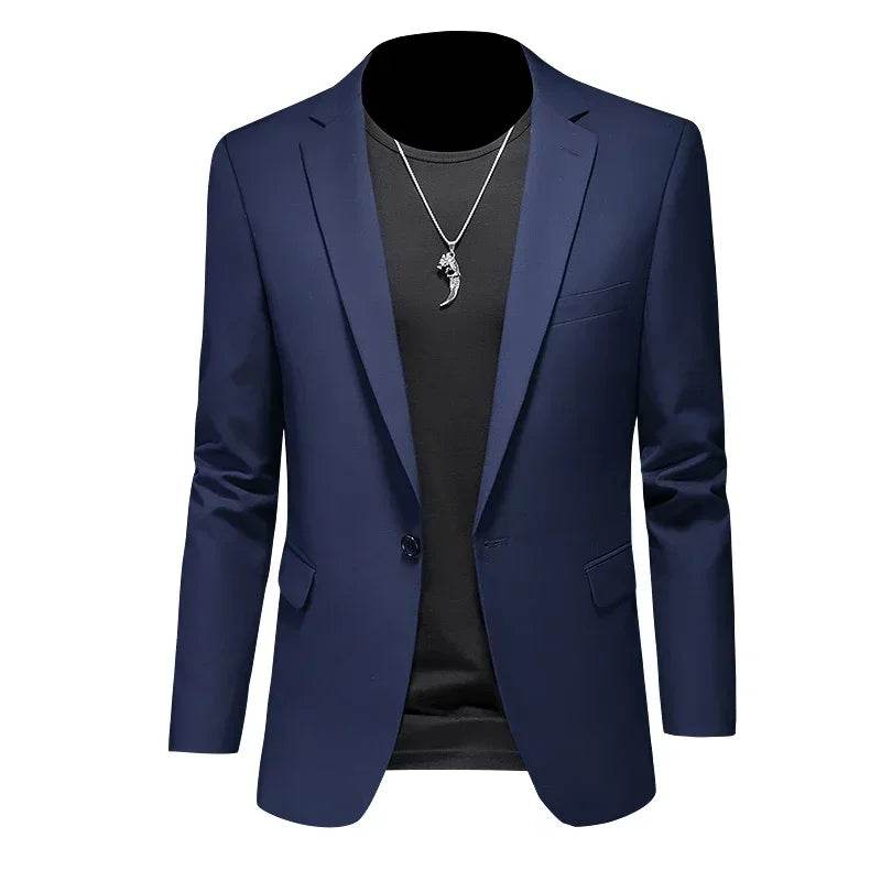 FAVOCENT Men's Slim Fit Blazer - Casual Wedding Party Coat in Solid Colors - Buy Center US