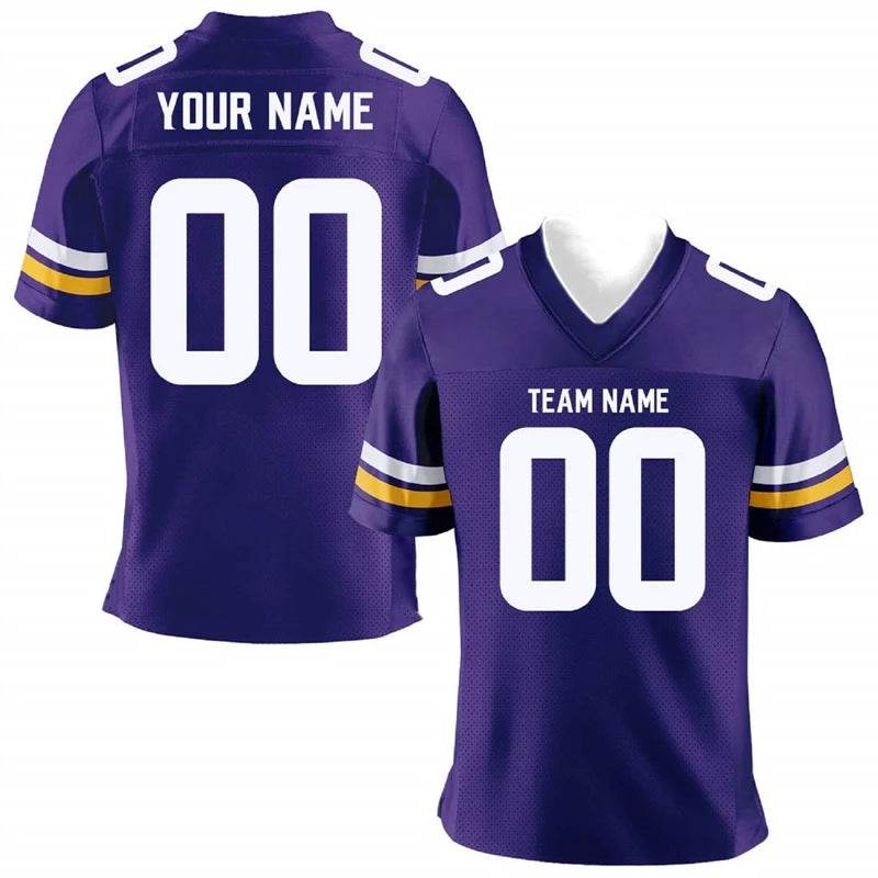 Personalized Rugby T-Shirt - Custom Team Name & Number - Men's V-Neck - Buy Center US