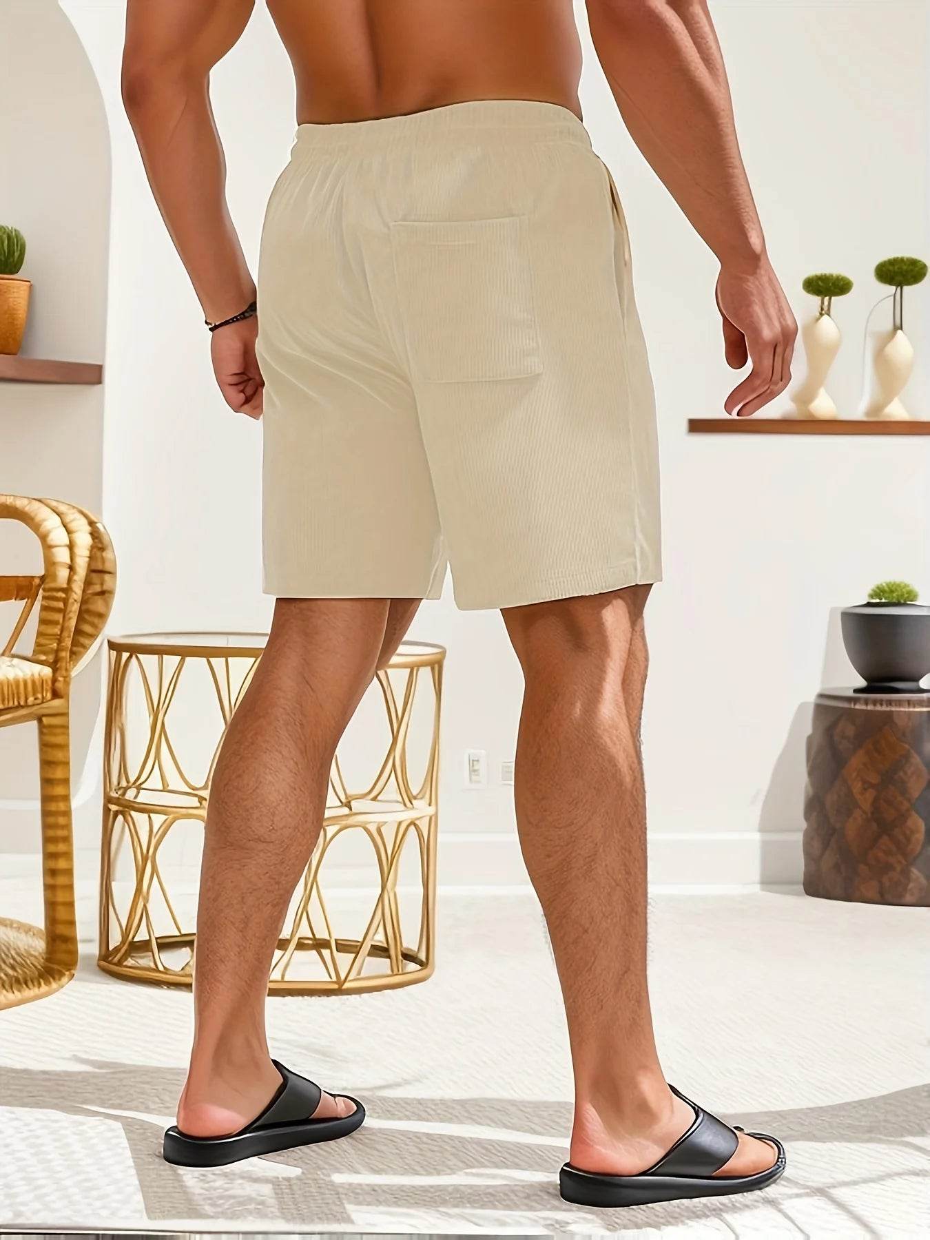 Men's Summer Casual Shorts - Comfortable Elastic Waist, Breathable Design - Buy Center US