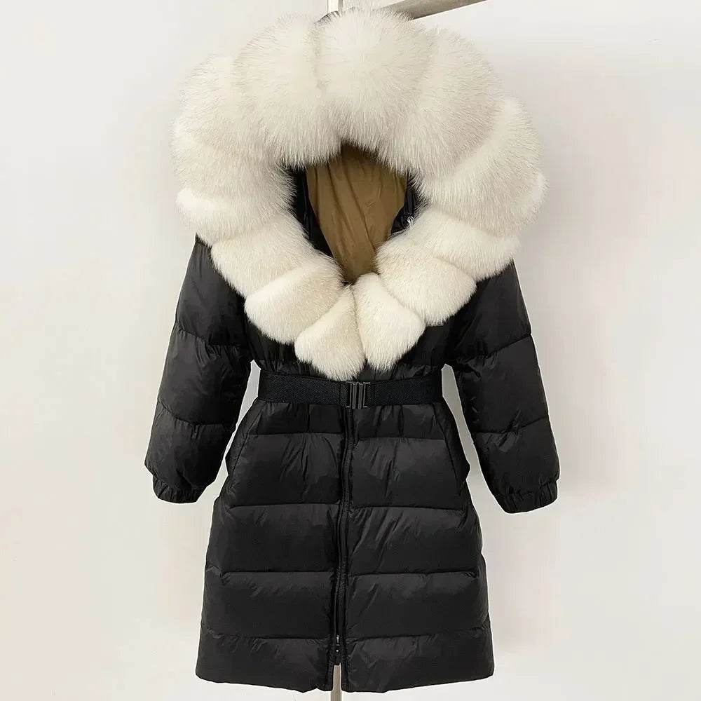 Women's Thick Warm Winter Jacket - 90% Duck Down & Fox Fur Collar - Buy Center US