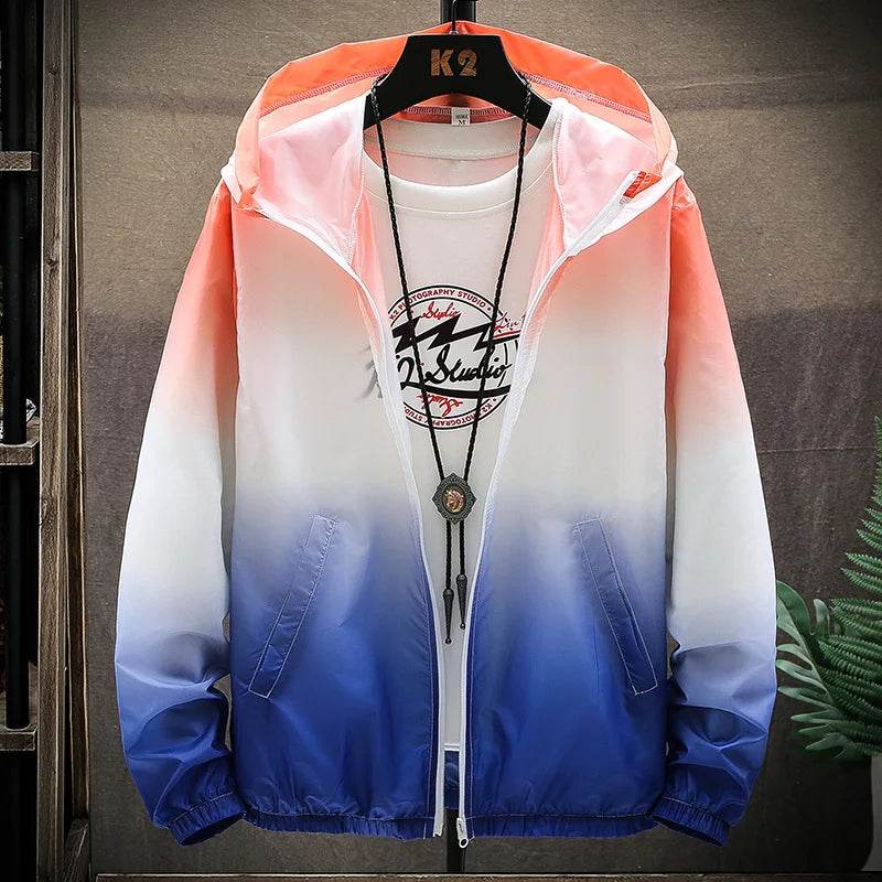 Men's Color Blocking Thin Jacket - Windproof & Breathable Summer Outerwear - Buy Center US