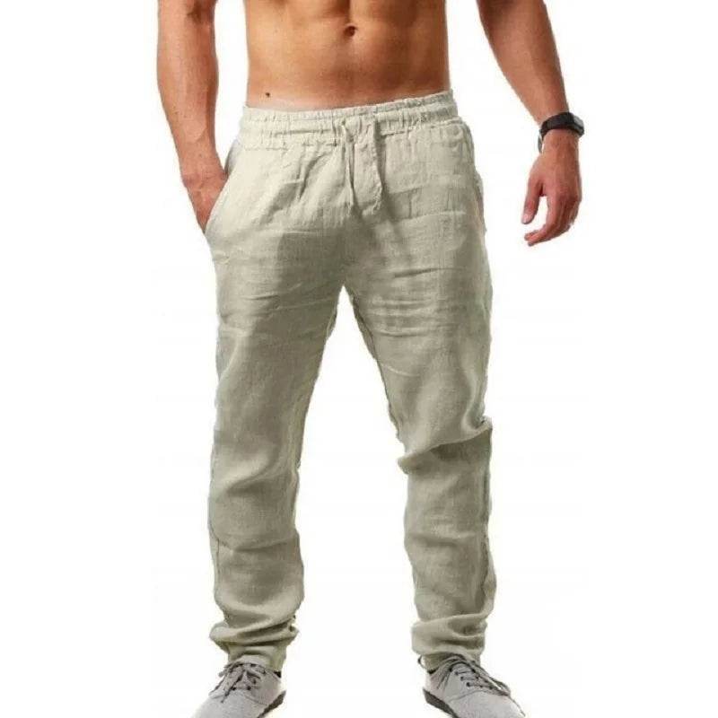King Billion Men's Cotton Linen Trousers - Breathable Casual Fit S-3XL - Buy Center US