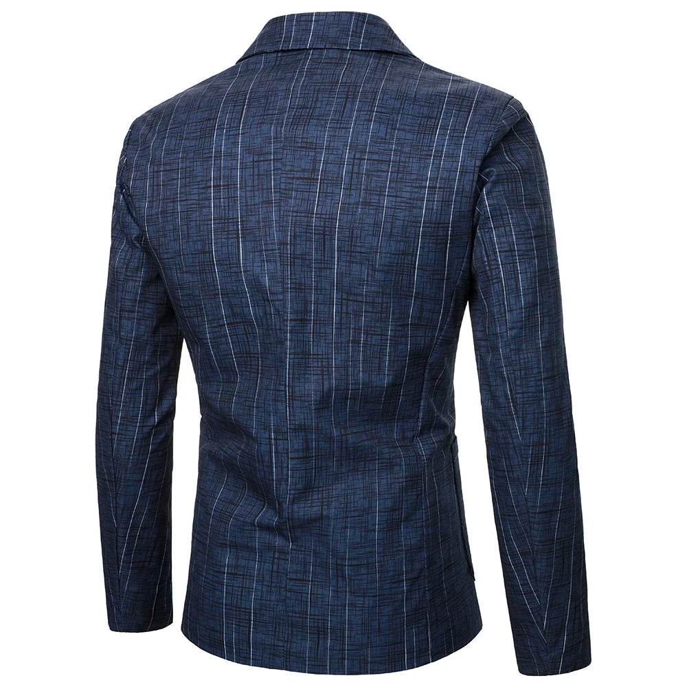 Stylish Men's Suit Jacket - Retro Design with Breast Pocket for Events - Buy Center US