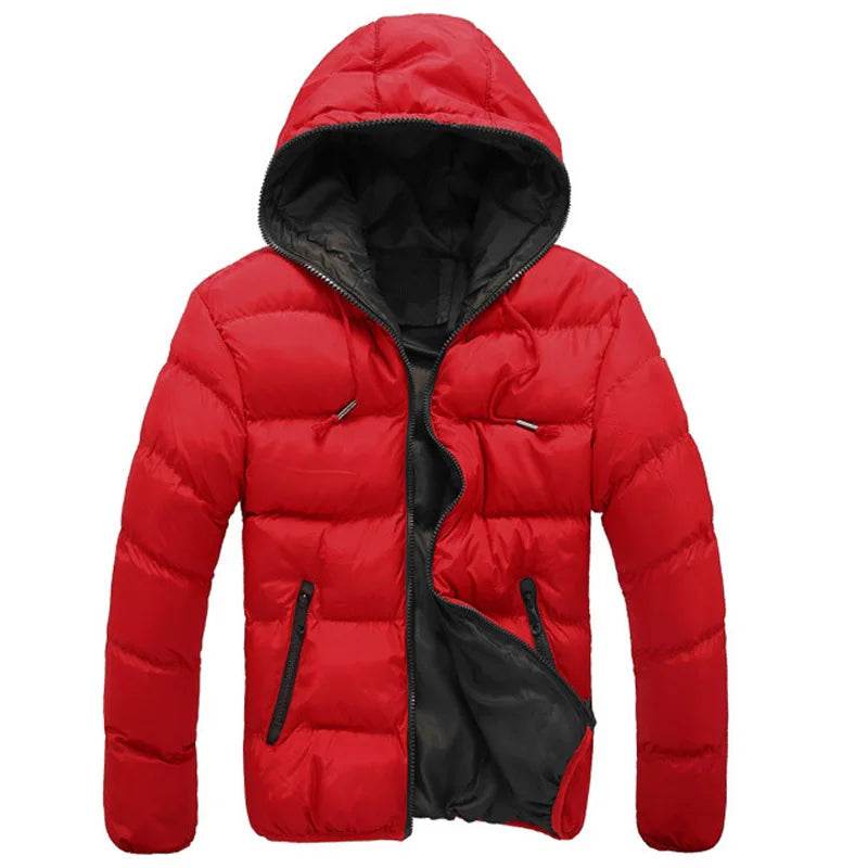 Men's Casual Hooded Parka - Waterproof Cotton Jacket for Autumn/Winter - Buy Center US