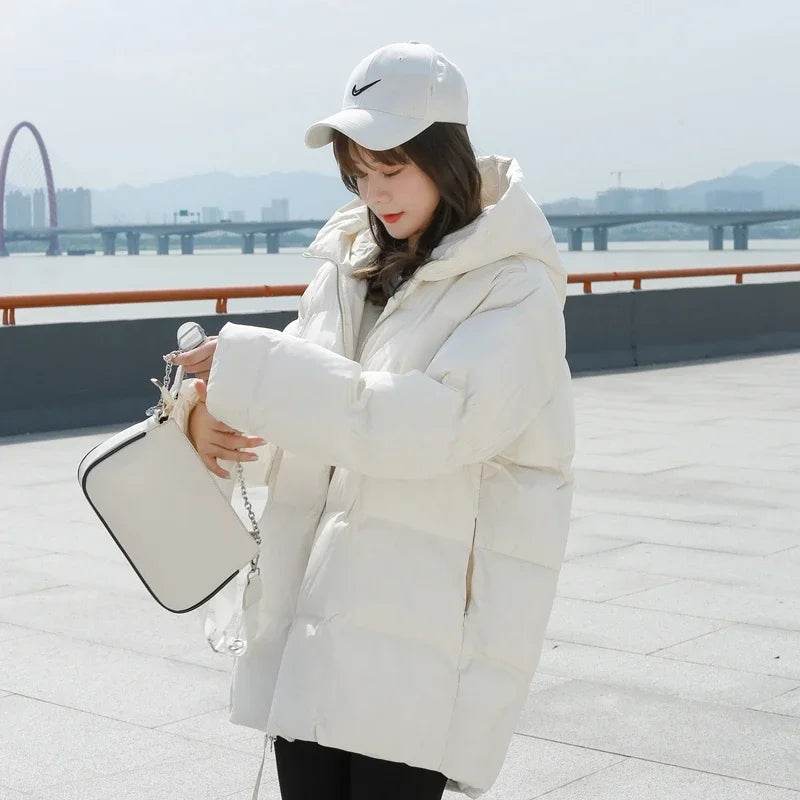 Estceque Women's Winter Puffer Jacket - Hooded, Long, Zipper Closure - Buy Center US