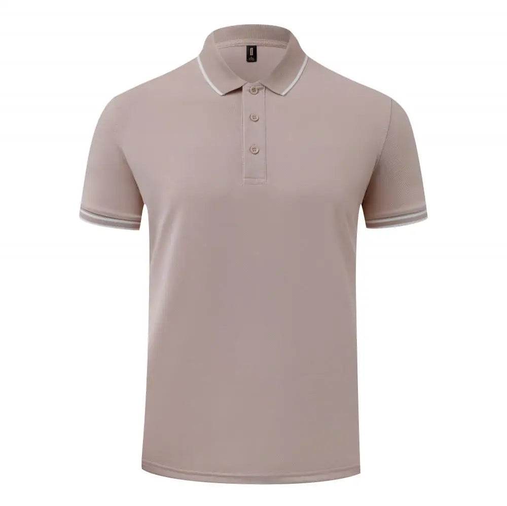 Classic Striped Polo T-Shirt for Men - Short Sleeve, Casual & Breathable - Buy Center US