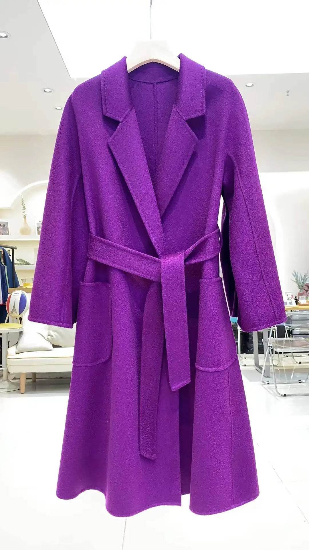 RosEvans Handmade Wool Coat - Double-Sided, Casual Style for Women - Buy Center US
