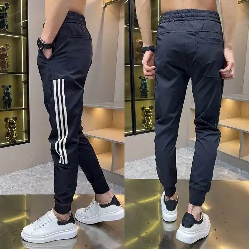 Casual Summer Men's Slim Fit Sports Pants - Ankle Length, Versatile Style - Buy Center US