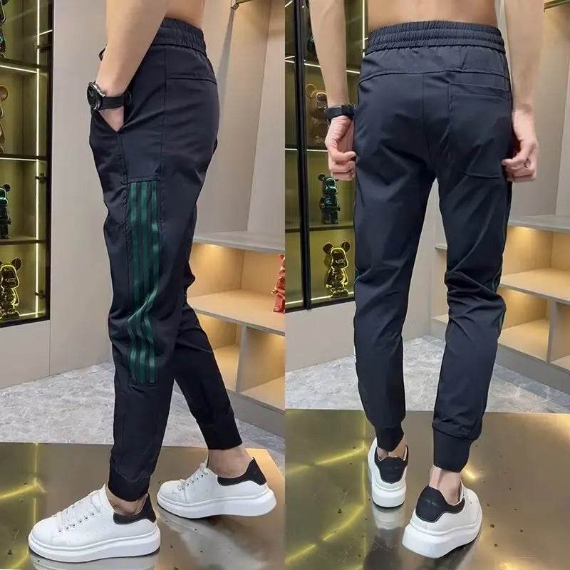 Casual Summer Men's Slim Fit Sports Pants - Ankle Length, Versatile Style - Buy Center US