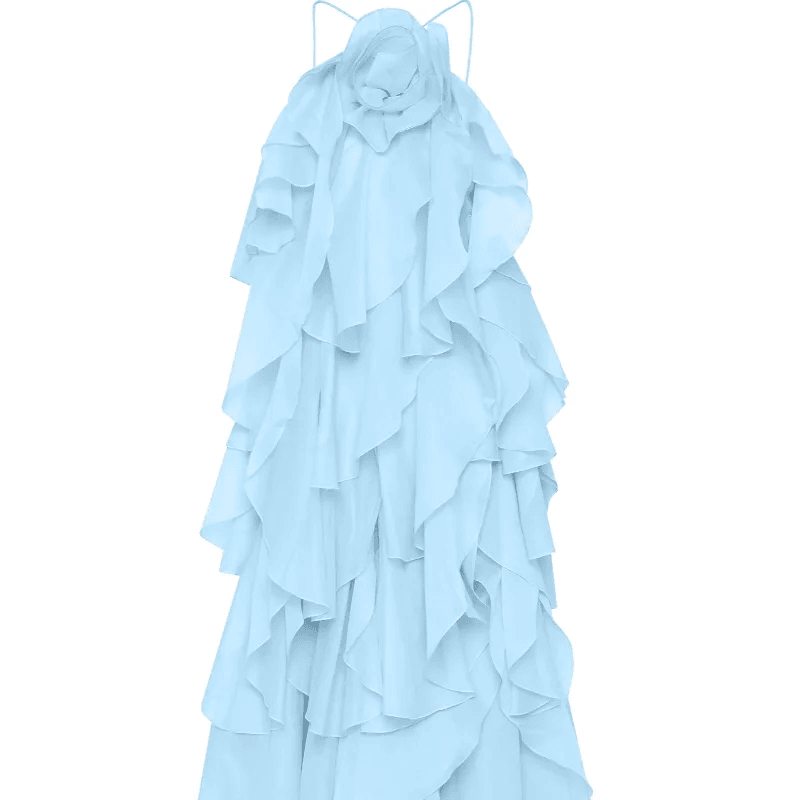 LLYGE Women's Beach Layer Ruffles Maxi Dress - Backless & Slim Fit - Buy Center US