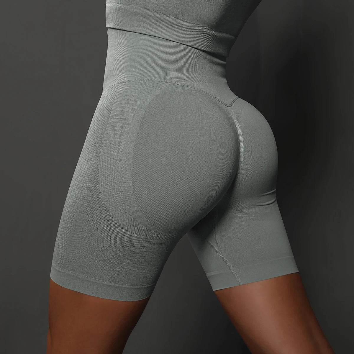 Hamidou High Waist Yoga Shorts for Women - Seamless Gym Fit - Buy Center US