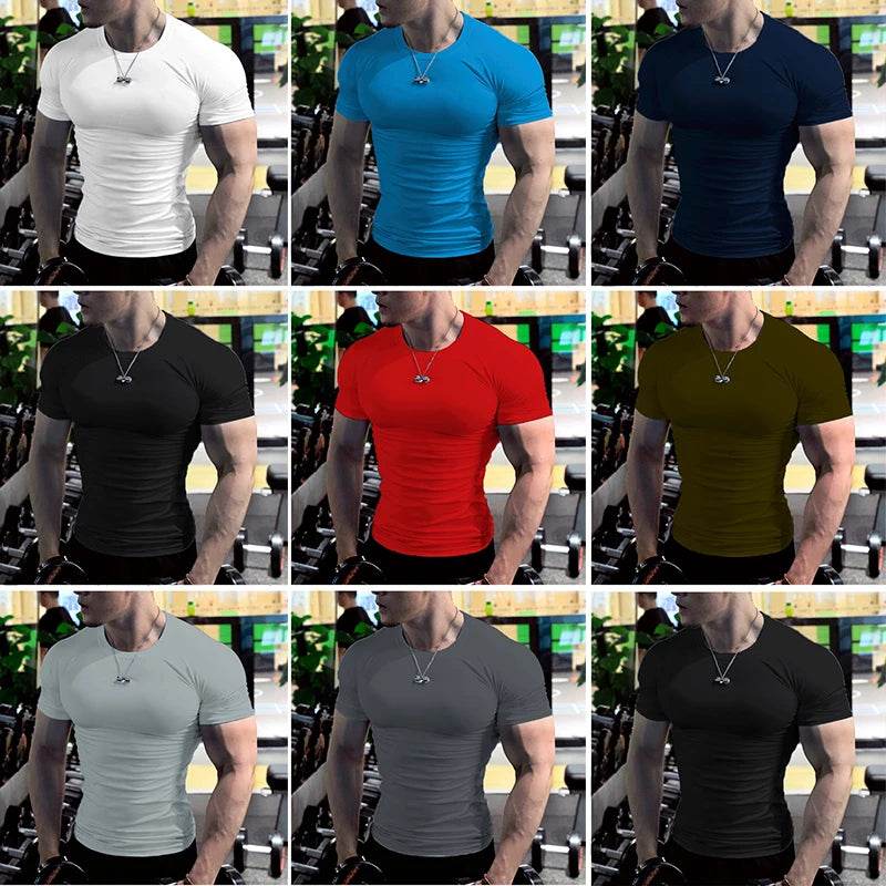 Summer Men’s Compression T-Shirt - Breathable, Quick-Dry Casual Top - Buy Center US