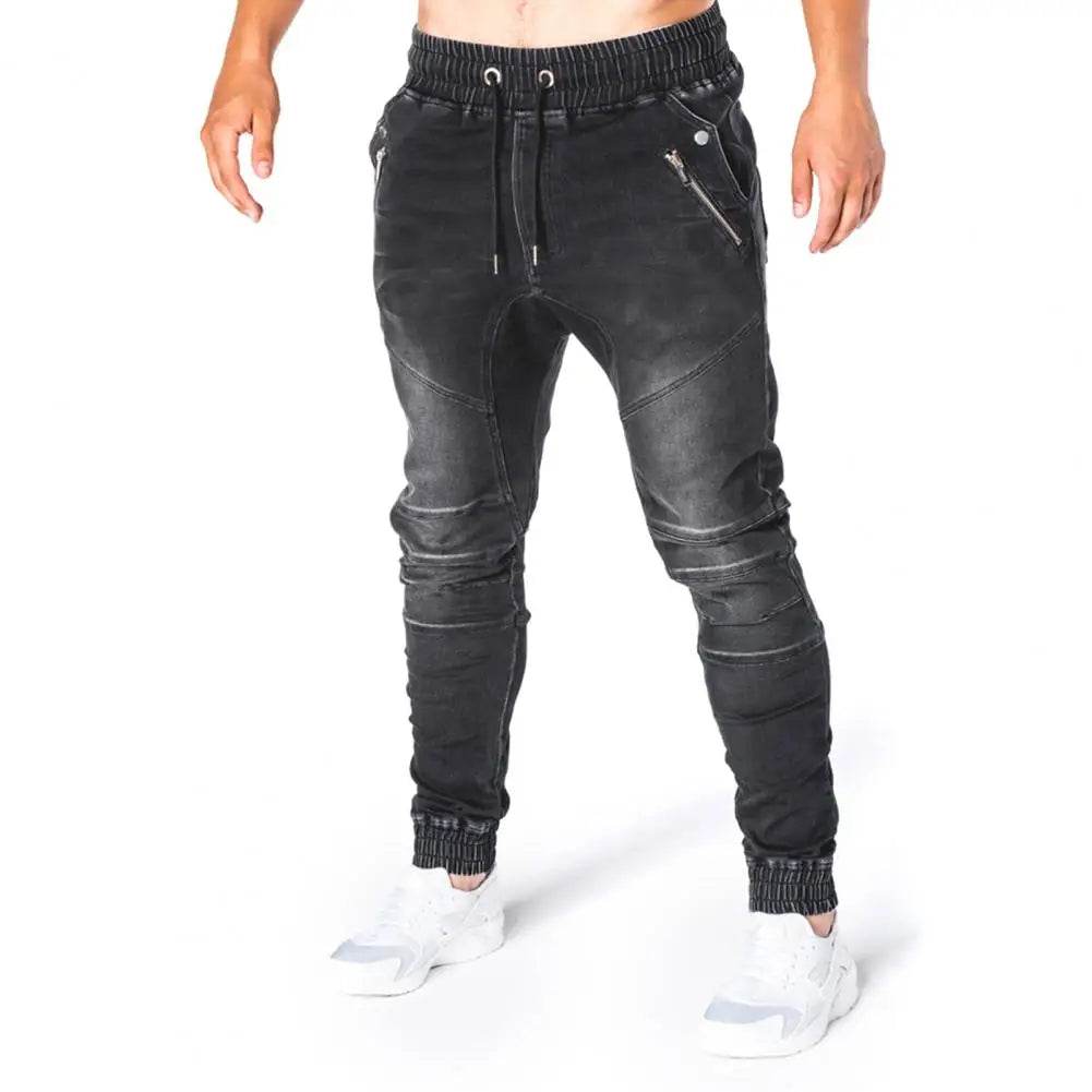 SANWOOD Men's Slim Fit Denim Jeans - Casual Ankle Tied Style - Buy Center US