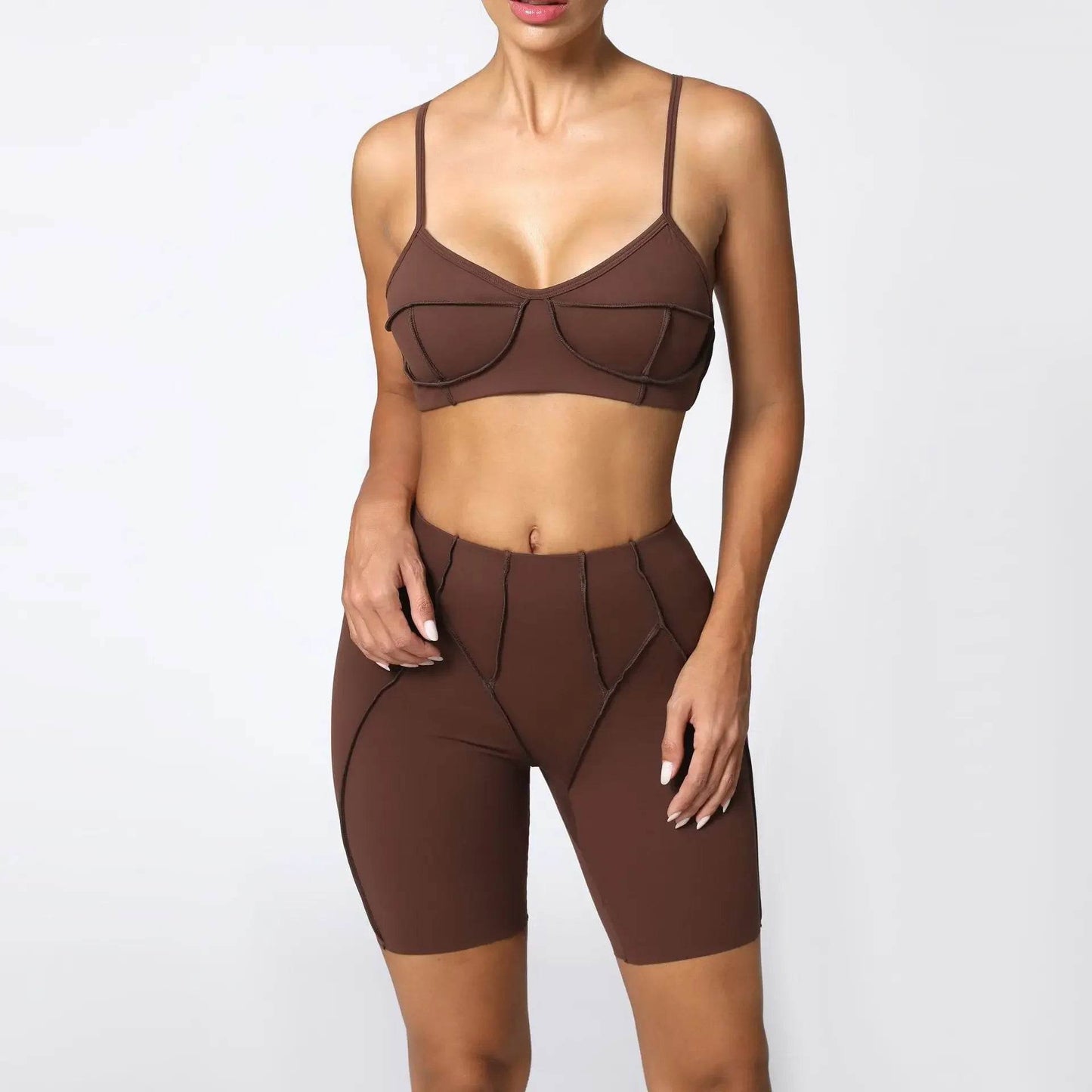 XPSAEG Women's Yoga Outfit Set - Sports Bra & Biker Shorts 2025 - Buy Center US