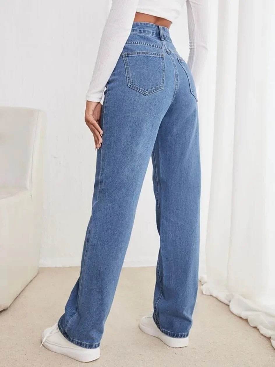 LEEYOVEE Women's Slimming Straight Jeans - All-Match Casual Style - Buy Center US