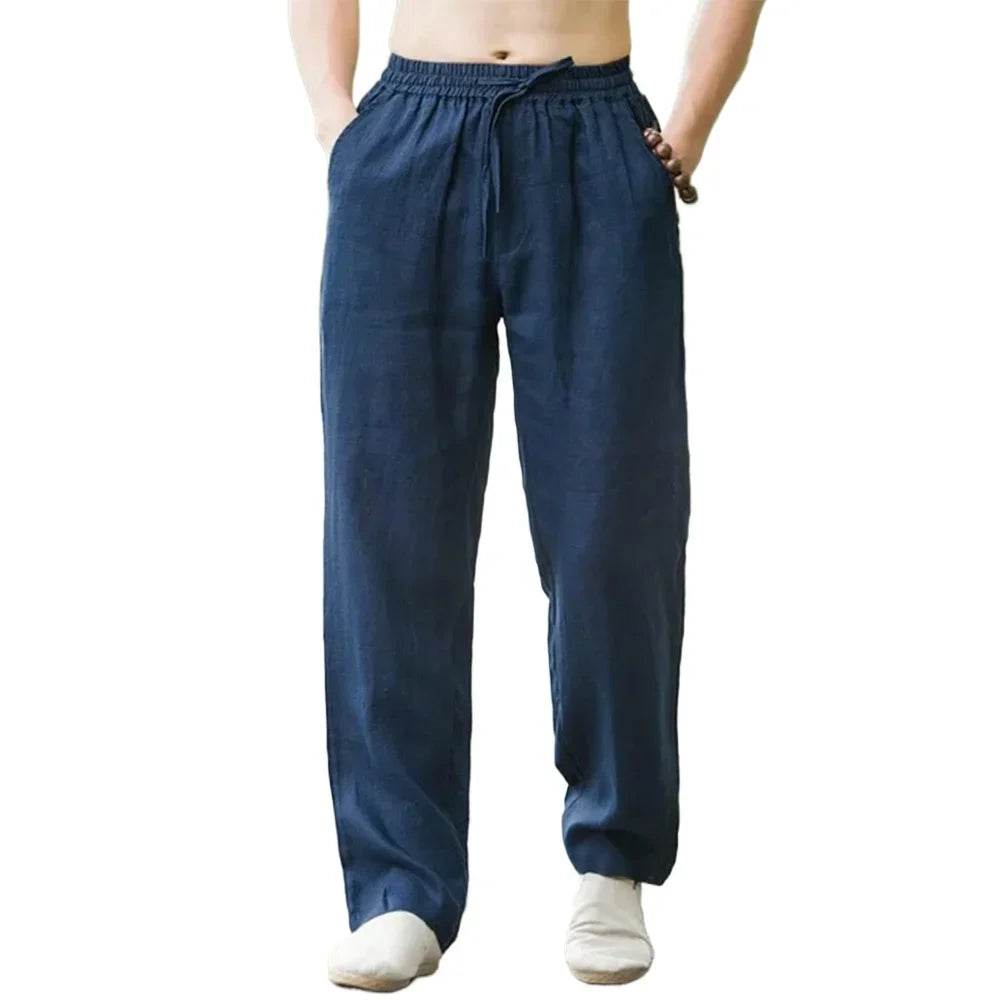 King Billion Men's Casual Beach Pants - Cotton Linen Joggers for Summer - Buy Center US