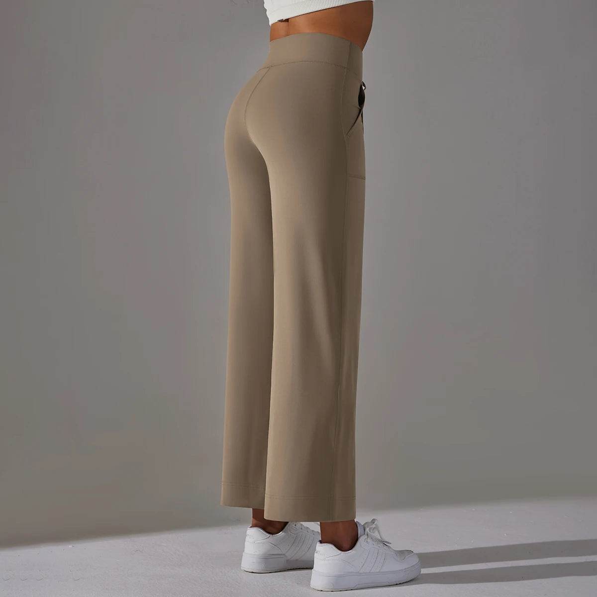 Hamidou Women's High Waist Flare Leggings with Pockets – Yoga & Fitness - Buy Center US