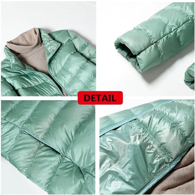 Ultralight Women’s Slim Fit Puffer Jacket - 15 Colors, Windproof Design - Buy Center US