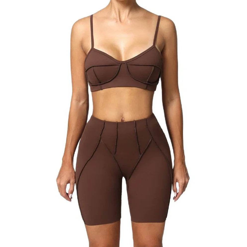 XPSAEG Women's Yoga Outfit Set - Sports Bra & Biker Shorts 2025 - Buy Center US