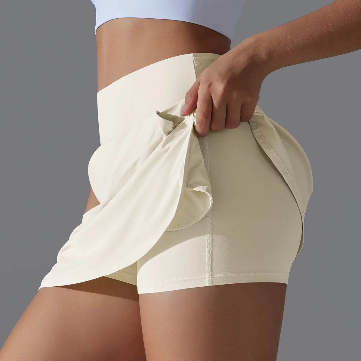 LUOBOLAN Women's 2 in 1 Tennis Skirt - High Waist, Quick Dry Fitness - Buy Center US