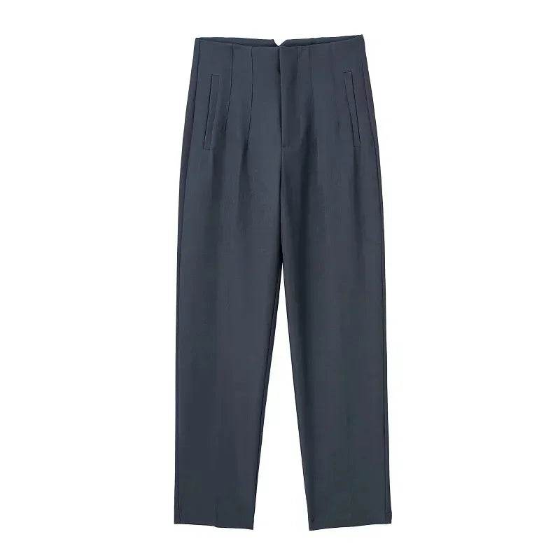 TRAF Women's High Waist Trousers - Formal & Casual Cropped Pants - Buy Center US