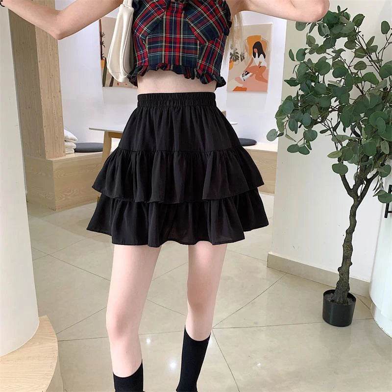 GIDYQ Women's A-Line Pleated Skirt - Summer Ruffle Mini Style - Buy Center US